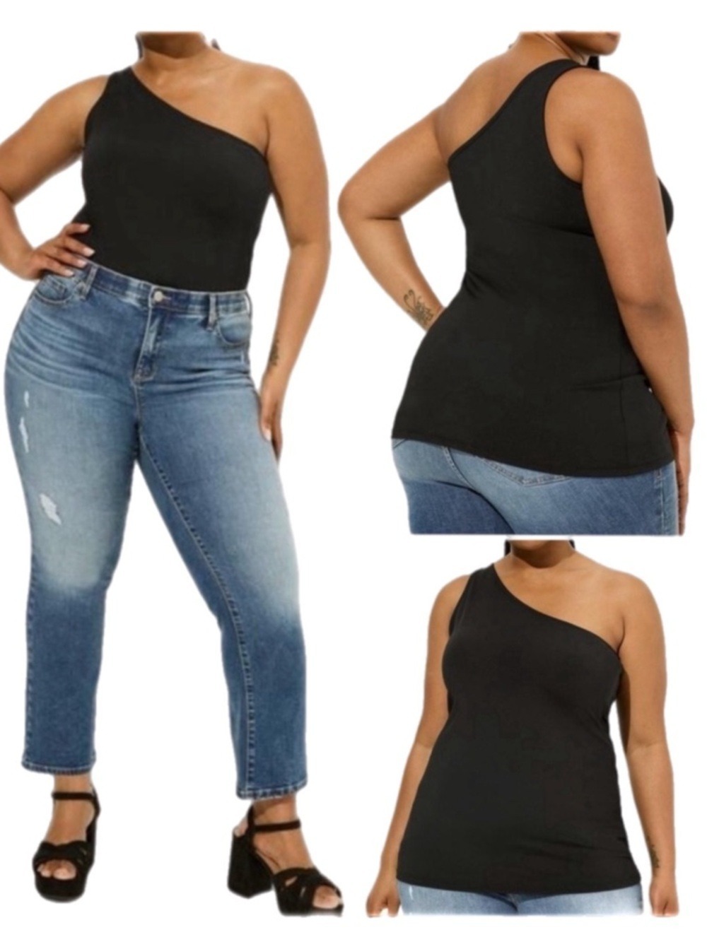 Torrid Sculpting Knit One Shoulder Tank in 3X 22/24 NWT - Picture 1 of 17